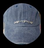 Vintage Bit Hat - Blue with Silver Running Horses - 008